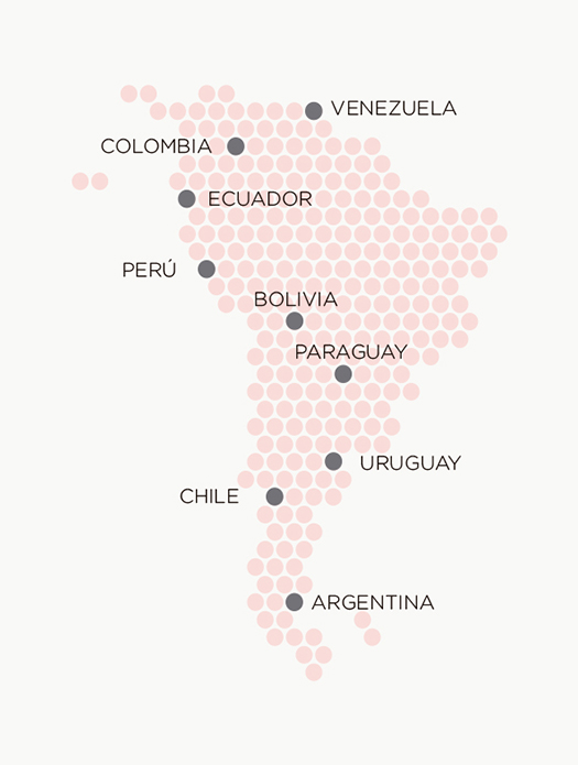 mapa América del sur